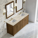 James Martin Bellshire 72" Double Bathroom Vanity, Honey Oak