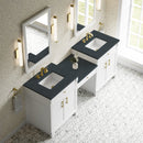 James Martin Bellshire 84" Double Bathroom Vanity, Bright White