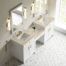 James Martin Bellshire 84" Double Bathroom Vanity, Bright White