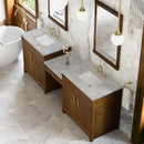 James Martin Bellshire 96" Double Bathroom Vanity, Honey Oak