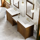 James Martin Bellshire 96" Double Bathroom Vanity, Honey Oak