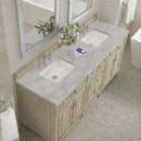 James Martin Lorelai 72" Double Bathroom Vanity, Whitewashed Oak