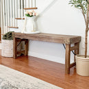 Vintage-Inspired Reclaimed Wood Folding Bench by Decor Steals