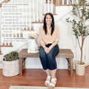 Vintage-Inspired Reclaimed Wood Folding Bench by Decor Steals