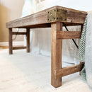 Vintage-Inspired Reclaimed Wood Folding Bench by Decor Steals