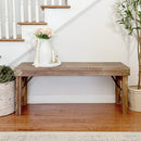 Vintage-Inspired Reclaimed Wood Folding Bench by Decor Steals