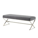 Aurora Velvet X-Leg Bench