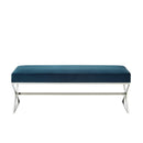 Aurora Velvet X-Leg Bench