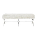 Giselle Faux Fur X-Leg Bench