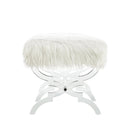 Giselle Faux Fur X-Leg Bench