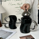 GobekUsa Bending Design Ceramic Coffee Mug for Dining Table and Tea Time