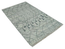 Ivory Wool Beni Ourain Hand Woven Rug Moroccan Trellis Pattern by The Rug Decor