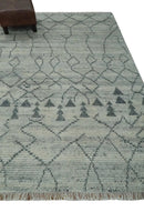 Ivory Wool Beni Ourain Hand Woven Rug Moroccan Trellis Pattern by The Rug Decor