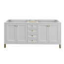 James Martin Chicago 72" Double Bathroom Vanity, Glossy White