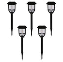 Berkley Jensen 5 Pack Solar LED Pathway Lights 15 Lumen- Graphite Black