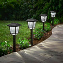 Berkley Jensen 5 Pack Solar LED Pathway Lights 15 Lumen- Graphite Black