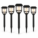 Berkley Jensen 5 Pack Solar LED Pathway Lights 15 Lumen- Graphite Black