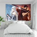 Berserk sacrifice tapestry blue wall hanging bedroom decor by Decorbites
