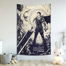 Berserk sacrifice tapestry blue wall hanging bedroom decor by Decorbites