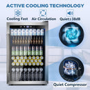 Beverage Refrigerator Cooler 4.4 Cu.Ft,145 Can Mini Fridge with Glass Door W58128SSH