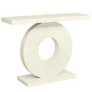 Modern Console Table With Sculptural Geometric Base by HouseOfZazla
