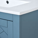 Ceramic Sink Combo, Freestanding Vanity Set With 3 Drawers & Soft Closing Doors by HouseOfZazla