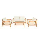 4-Pieces Sofa Set with Cushions Outdoor Loveseat & Coffee Table Set by HouseOfZazla