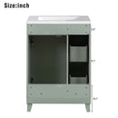 Transitional Style Bathroom Vanity Cabinet With Ceramic Sink by HouseOfZazla