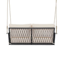 Outdoor Swing Sofa With Soft Cushions For Patio - Beige