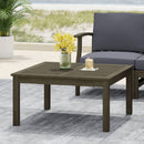 Perla Rustic Square Coffee Table with Block Legs by HouseOfZazla