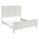 Chelema - Eastern King Panel Bed - Cream White by HouseOfZazla
