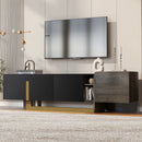 TV Stand With 1 Drawer, 2 Cabinets And Adjustable Shelves by HouseOfZazla
