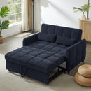 Loveseat Sofa Pull-Out Bed With Adjustable Backrest, 3 USB Ports And 2 Lumbar Pillows For Living Room by HouseOfZazla