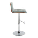 Mason - Contemporary Adjustable Barstool & Swivel With Straight T Footrest (Set of 2) by HouseOfZazla