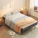 Twin Wide Folding Bed For Tall People, Extra Long & Wide Rollaway With Memory Foam, Heavy-Duty - Black by HouseOfZazla