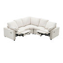Power Recliner Sectional Sofa Home Theater Reclining Sofa With Two USB Ports, Two Storage Drawers For Living Room by HouseOfZazla