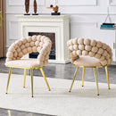 Puffy Bubble, Ball Chain Chairs For Dining Room (Set of 2) by HouseOfZazla