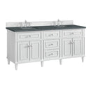 James Martin Lorelai 72" Double Bathroom Vanity, Bright White