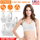 3 Pack Sport Bras For Women Seamless Wire-free Bra Light Support Tank Tops For Fitness Workout Sports Yoga Sleep Wearing