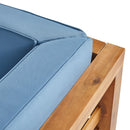 Outdoor Acacia Wood Patio Chair With Fabric Cushion by HouseOfZazla