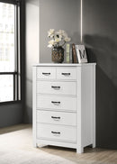 Cassini - 5 Drawer Chest - White by HouseOfZazla