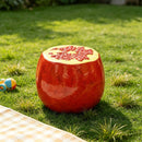 Pomegranate Fruit Stool – 13.4" Oversized Resin Stool
