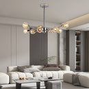 28" Modern Crystal Chandelier With 9 Lights