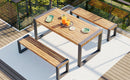 GO 3-Pieces Outdoor Dining Table With 2 Benches by HouseOfZazla
