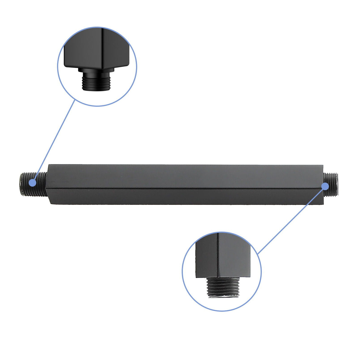 Premium 8" Ceiling Mounted Shower Arm With Flange, photo 14 of 18