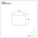 Coates - Round Macrame Pouf - Natural