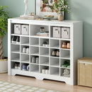 24 Shoe Cubby Console, Shoe Cabinet - White by Unique Piece Furniture