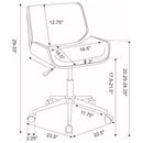 Ecru Swivel Office Chair Adjustable Height - Beige