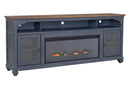 Fireplace TV Stand For TVs Up To 95" - Blue by HouseOfZazla