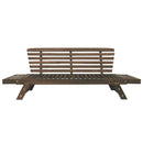 TOPMAX Outdoor Adjustable Patio Wooden Daybed Sofa Chaise Lounge